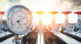 Gasdruckmessger&auml;t an Gaspipeline